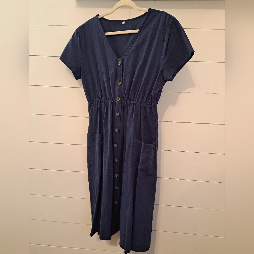 Navy blue casual dress